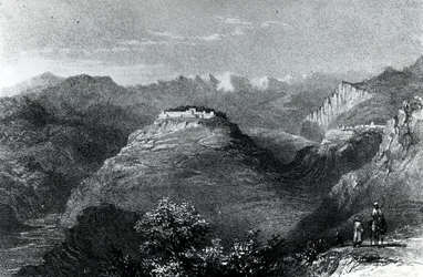 Lady Hester Stanhopes Residenz in Joon, am Berg Libanon, 1845