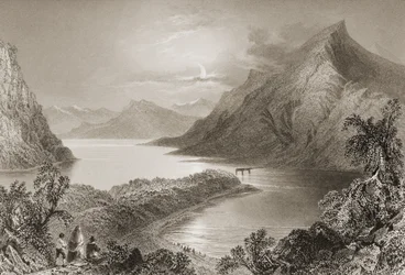 Lough Inagh, Connemara, County Galway, aus 