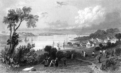 Manningtree, Essex, graviert von Charles Mottram, 1832