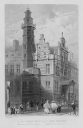 Das Rathaus in Den Haag (Stich)