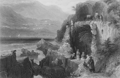 Grab von St. Georg, Bucht von Kesrouan, Syrien, auf der Route von Beriout nach Tripoli