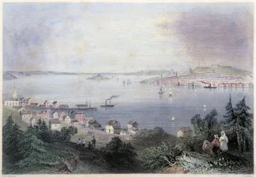 Blick auf Halifax - in „Canadian Scenery Illustrated“ von William Henri Barlett, ed. George Virtue