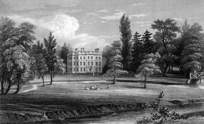 Writtle Lodge, Essex, graviert von William Tombleson, 1832