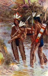 "Einer von ihnen blieb stehen und zeigte auf die Spuren, die meine Füße hinterlassen hatten, als ich den Hang hinaufsprang"