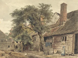 Hinterhof eines Häuschens