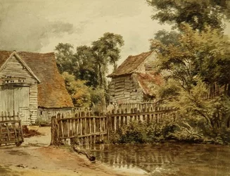 Bauernhof mit Teich