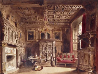 Ein Raum in einem alten Herrenhaus