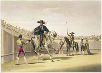 Der Alguazil übergibt die Schlüssel des Toril, 1865