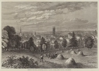 Treffen der Royal Agricultural Society in Taunton, Gesamtansicht von Taunton, von Belmont
