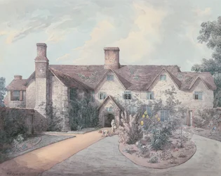 Ein Junge spielt Trommel im Garten eines Landhauses, 1793