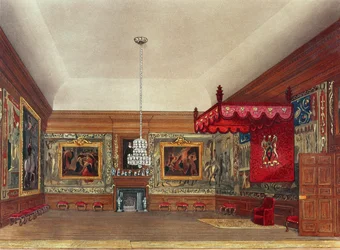 Der Thronsaal, Hampton Court aus Pynes 
