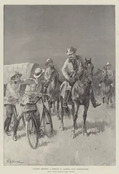 Radfahrer bringen eine Nachricht an Jameson aus Johannesburg