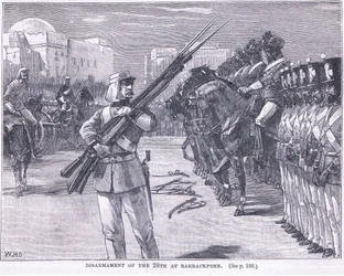 Entwaffnung des 26. in Barrackpore, 1857