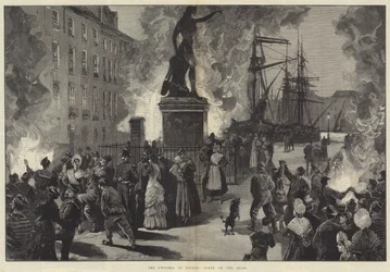 Die Cholera in Toulon, Szene am Kai