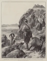 Die östliche Krise, der Bote der Admirale der internationalen Flotte erreicht die Vorposten der Aufständischen in Malaxa