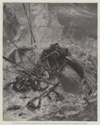 Die Lebensboot-Katastrophen im Sturm der letzten Woche, Kentern des Lebensbootes Eliza Fernley aus Southport, Lancashire