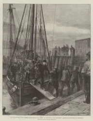 Der Verlust des Norddeutschen Lloyd-Dampfschiffs Elbe am 30. Januar vor Lowestoft, Landung der Überlebenden in Lowestoft