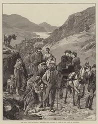 Der königliche Besuch in Irland, der Prinz und die Prinzessin von Wales an den Seen von Killarney