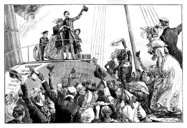 Die Königin verlässt Kingstown, königlicher Besuch in Irland, um 1849, 1888