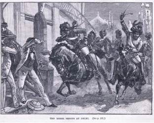 Die rebellischen Sepoys in Delhi 1857 n. Chr.