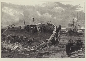 Besuch des Prinzen von Wales am Wrack der HMS Eurydice in der Sandown Bay