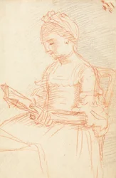 Sitzende Dame mit Buch