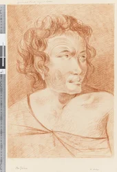 Seite 32b Neuseeland Porträt eines Maori, 1768-75