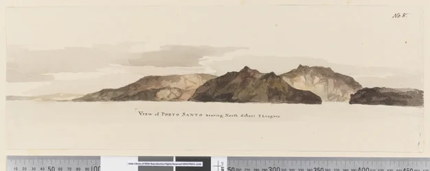 Seite 5 Ansicht von Porto Santo nach Norden, 2 Meilen entfernt