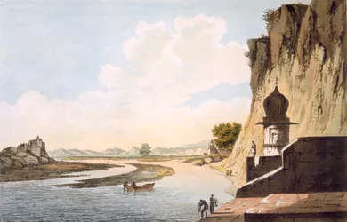 Pl. 26 Eine Ansicht des Gaut bei Etawa, am Ufer des Flusses Jumna, aus 