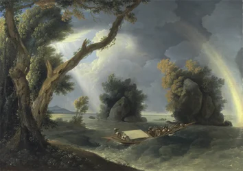 Sturm am Ganges, mit Mrs. Hastings in der Nähe der Colgon-Felsen, ca. 1790