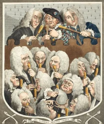 Eine Beratung von Ärzten oder Die Gesellschaft der Bestatter, Illustration aus 