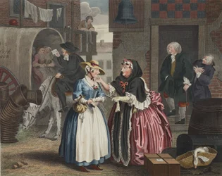 Der Lebensweg einer Dirne, Platte I, Illustration aus 