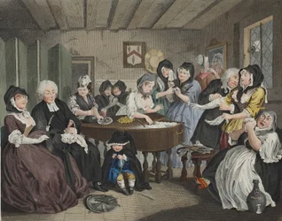 Der Lebensweg einer Dirne, Platte VI, Illustration aus 