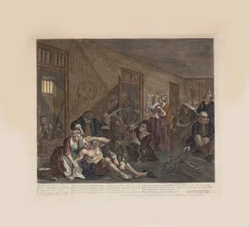 Der Lebensweg eines Wüstlings, Platte 8: Im Irrenhaus, ca. 1735
