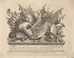 Ein Waffenständer, Musikinstrumente usw., März 1749-50