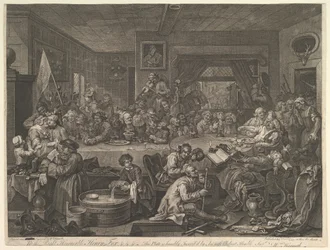 Ein Wahlbankett, Tafel I: Vier Drucke einer Wahl, 24. Februar 1755