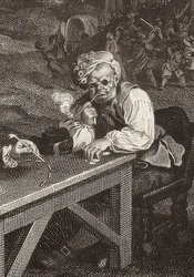 Die Parlamentswahlen. Blatt 2: Stimmenfang (Detail)