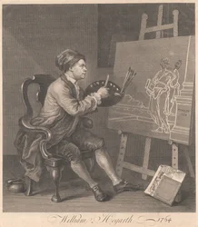 Hogarth malt die komische Muse