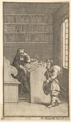 Hudibras und der Anwalt Siebzehn kleine Illustrationen für Samuel Butlers Hudibras, 1721-26