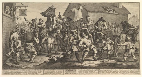 Hudibras und der Skimmington Zwölf große Illustrationen für Samuel Butlers H..., Februar 1725-26