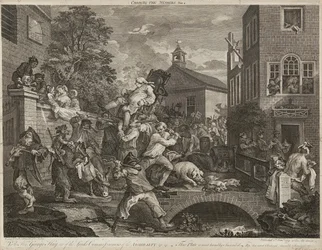 Humours of An Election (Satz von vier) (Gravur)