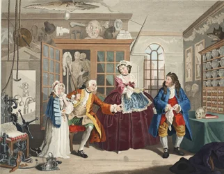 Marriage a la Mode, Platte III, Die Inspektion, Illustration aus 