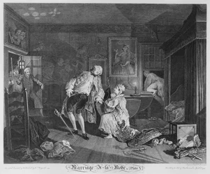 Heirat à la Mode, Platte V, Das Bagnio, 1745