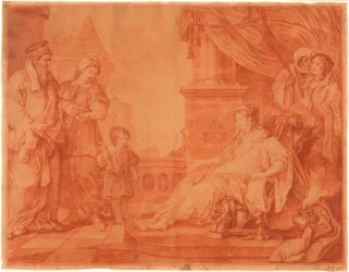 Moses wird zur Tochter des Pharao gebracht