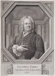 Porträt von James Gibbs (1682-1754) aus 