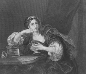 Sigismonda mit dem Herzen ihres Mannes, graviert von T.W. Shaw, aus 