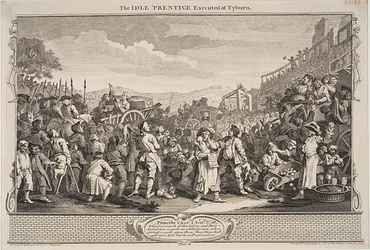 Der faule Lehrling wird in Tyburn hingerichtet