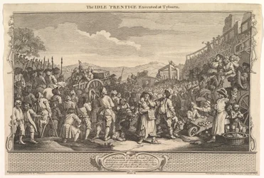 Der faule Lehrling wird in Tyburn hingerichtet: Fleiß und Faulheit, Tafel 11, 30. September 1747