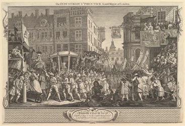 Der fleißige Lehrling, Bürgermeister von London: Fleiß und Faulheit, Platte, 30. September 1747