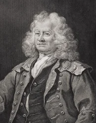 Thomas Coram, graviert von J.W. Cook